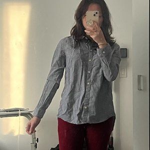 Splendid Ribbon Pattern Button Down Blouse